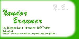 nandor brauner business card